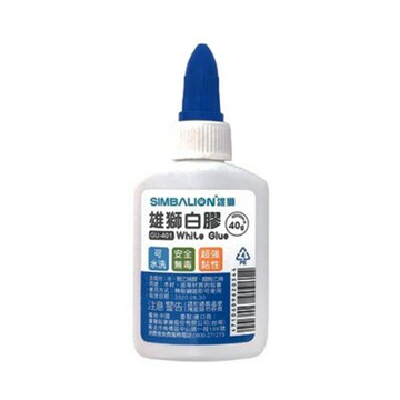 SIMBALION 雄獅 GU-401 可水洗 無毒 超黏 白膠 40g 24瓶入 /盒【APP滿額下單4%點數(單一帳號最高1000點)】7/31止