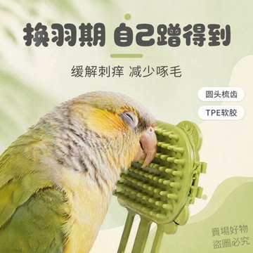 喜歡購💗鸚鵡蹭癢神器鳥用解悶玩具撓癢癢玄鳳牡丹小太陽撓頭互動訓練按摩ttss