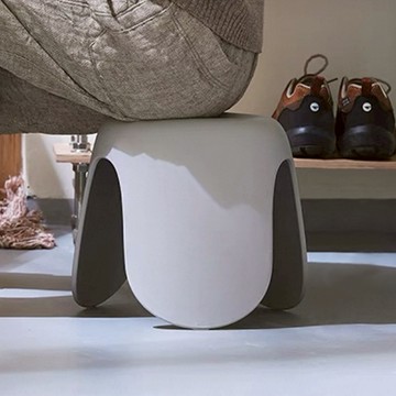 日本 霜山 日系奶油風小椅凳/穿鞋椅/浴室椅凳-多色可選 - 珊瑚紅