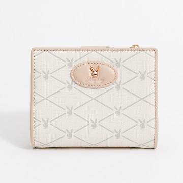 PLAYBOY - 短夾 Graceful系列 - 米白色/541-0114-01-2