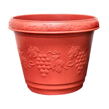 葡桔花盆，磚紅色花槽/盆栽，1尺  磚紅色  31 x 31 x 24cm  2個