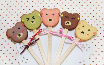 JMI 手作烘焙坊 五色熊棒餅乾 巧克力夾餡 任選五支