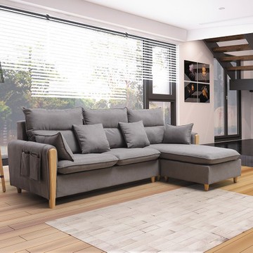 波士頓L型布沙發