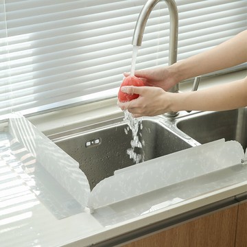 水槽擋水板家用廚房水池洗碗池洗菜池隔水神器臺面防濺水擋板防水