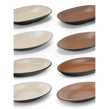 密胺盤子橢圓形仿瓷塑料魚盤深盤炒菜盤子火鍋燒烤菜盤涼菜碟商用