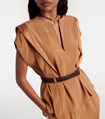 Max Mara Belted crêpe top