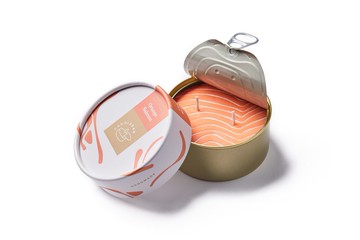 CANDLE CAN/鮭魚香橙薰香罐頭蠟燭