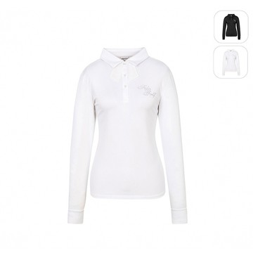 【FILA】女性 GOLF 長袖POLO衫-白色 5POZ-6124-WT