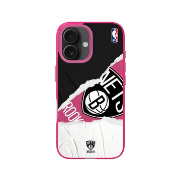 iPhone 16 Clear 粉漾桃 - NBA - 熱血系列-布魯克林籃網 Brooklyn Nets - Sweat and Tears