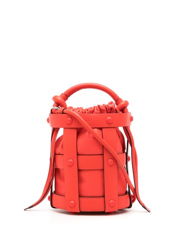 Ferragamo - leather-caged shoulder bag - women - Lamb Skin/Calf Leather - One Size - Red