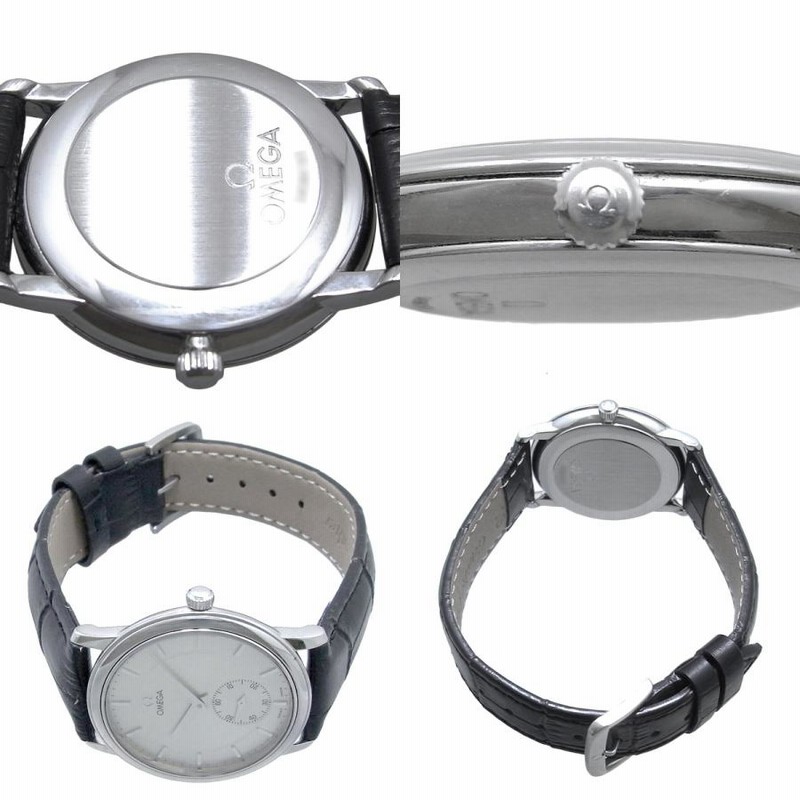 オメガ デビル プレステージ 手巻き メンズ スモールセコンド シルバー  