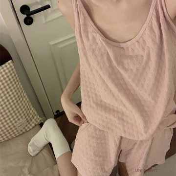 睡衣女吊帶薄款年新款夏季純色韓版ins風學生少女家居服套裝韓國居家服睡衣套裝女生睡衣居家睡衣睡衣女