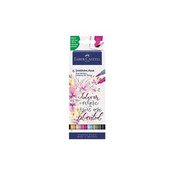 FABER-CASTELL 輝柏 雙頭水染彩繪筆6支 /組 164524