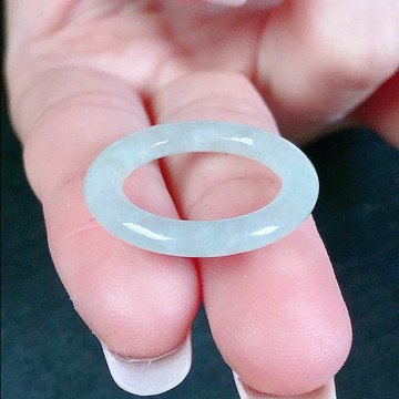 【願平安】冰種飄綠翡翠平安環項鍊 | 天然緬甸玉A貨翡翠 | 送禮