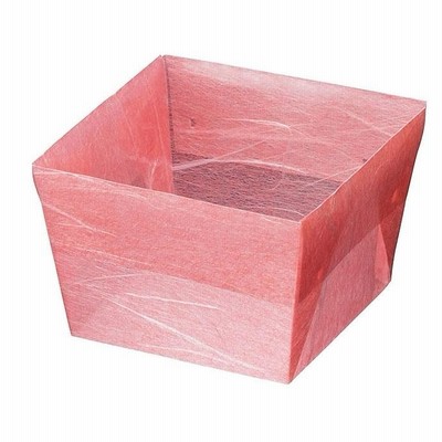 用美　両面PET　プレス加工　OP珍味小箱　紅梅雲竜（56角）　200枚入り　約5.6×5.6×H3.8cm