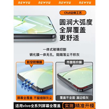 適用vivoy100t鋼化膜y300手機膜y300i新款y300t高清y300pro藍光y300pro+防偷窺y200i防爆y100抗指紋y100i保護