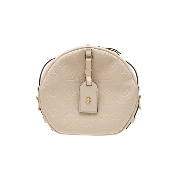 LOUIS VUITTON 經典壓紋鈴鼓包斜背包圓餅包