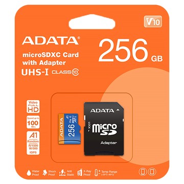 ADATA 威剛 MicroSDXC10 U1/A1 記憶卡  256GB  1個