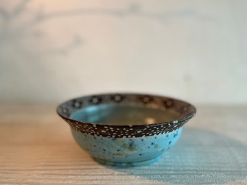 點點聚合咖啡花邊碗_陶瓷餐碗