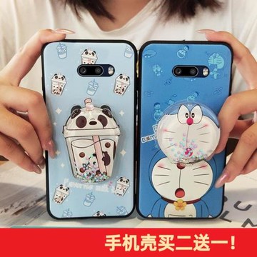 適用LG V50S流沙支架系列潮女網紅同款保護殼軟殼閃亮小雛菊硅膠