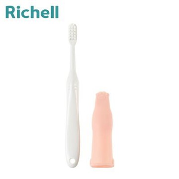 《Richell-利其爾》T.L.I纖柔毛家長輔助用嬰幼兒牙刷-指套型組合