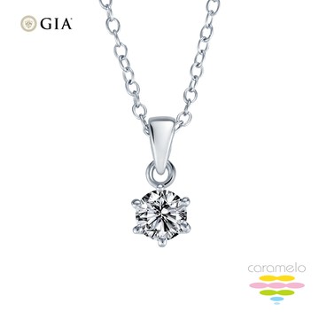 彩糖鑽工坊 GIA  F/SI2 3EX 18K 1克拉鑽石項鍊
