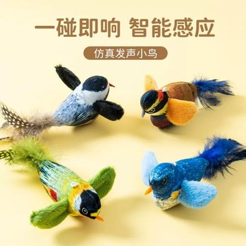 仿真小鳥叫聲逗貓玩具(陪伴貓咪度過好時光)