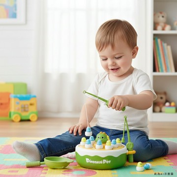 【BabyTiger虎兒寶】2in1 釣魚恐龍彈跳轉盤