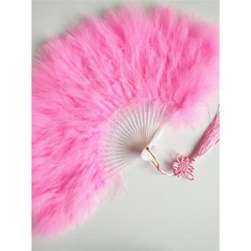 羽毛絨旗袍扇子大號雙面加厚加大中國風舞蹈走秀扇送扇墜開合靈活