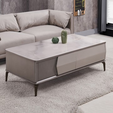 MUNA家居   丹蜀4.3尺四抽玻璃大茶几   130X70X45cm