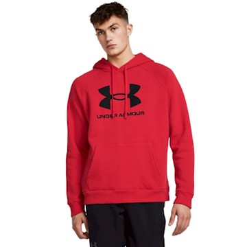 UA 品牌日精選【UNDER ARMOUR】UA 男 Rival Fleece Logo 長袖帽T_1379758-601