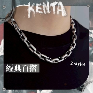 【KENTA】O型十字拼接項鍊 中性飾品配件 寬古巴項鍊 質感男士首選配件