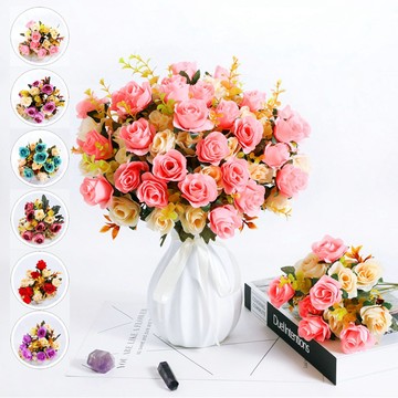 🌷台灣現貨🌷歐式12頭鑽石玫瑰 單支 玫瑰 仿真花 乾燥花束 乾燥花 花束 永生花 玫瑰花束 不凋花 保鮮花 新娘捧花