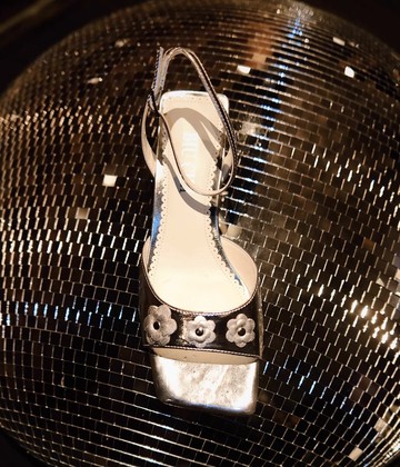 夏夜狂想曲 優雅時髦銀色中跟涼鞋 手工製