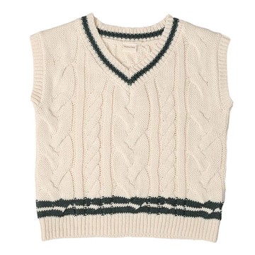 akachan honpo - 針織背心.-米白色