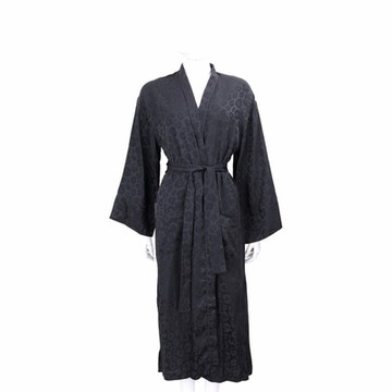 MOSCHINO 黑色豹紋蠶絲居家服睡衣 睡袍