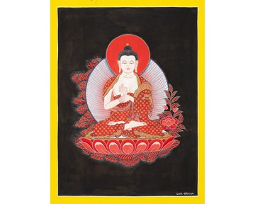 毘盧遮那佛唐卡 – 手工喜馬拉雅冥想藝術