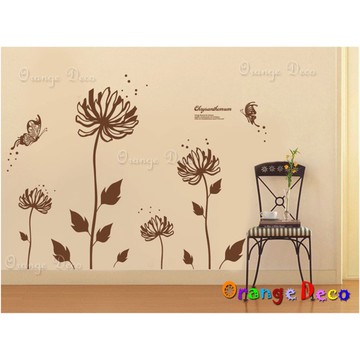【橘果設計】蝴蝶花 壁貼 牆貼 壁紙 DIY組合裝飾佈置