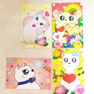 貓咪插畫明信片 4 張一組