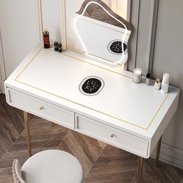 梳妝臺桌布高級感輕奢ins風防水臥室網紅美甲皮革化妝臺面桌墊子