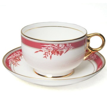 [豐名日本餐具] 咖啡杯組 小花紅帶 MARUI / C00CS1-62
