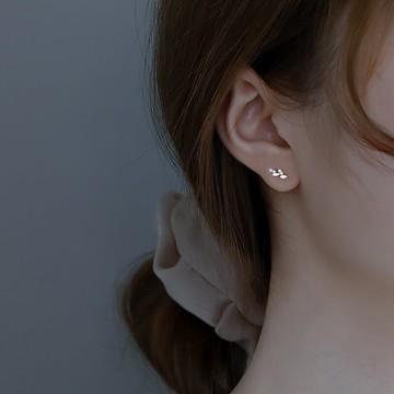 925純銀樹葉耳釘女簡約年新款潮小巧秋冬耳環小眾設計感耳飾