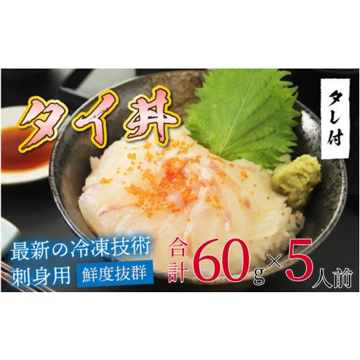 ふるさと納税 福井県 鯖江市 海鮮丼の具 タイ 60g（タレ付）× 5人前 [B