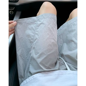 夏季速幹美式薄款多巴胺網眼短褲透氣沙灘褲寬鬆休閒五分褲子男士