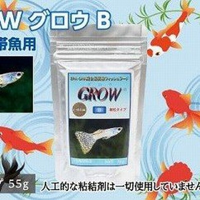 Grow B 55g 小型熱帯魚用 最高級 フィッシュフード Epa Dha配合 らんちゅう 細粒タイプ 魚 餌 グッピー テトラ プラティ ランプアイ モーリー 餌 えさ エサ 観賞魚 餌や 通販 Lineポイント最大2 5 Get Lineショッピング