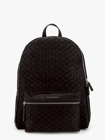 Suede backpack with interwined motif - ORCIANI - gender_Man