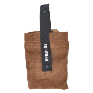 POST GENERAL 燈芯絨束口手提袋  350 x 320mm  咖啡棕