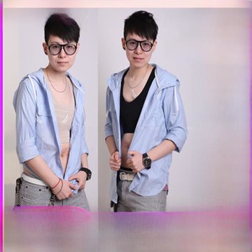 帥束胸內衣加強減震彈力大碼運動透氣中性女顯小胸運動t內衣速干