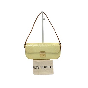 louis vuitton黃色漆皮logo壓紋腋下包