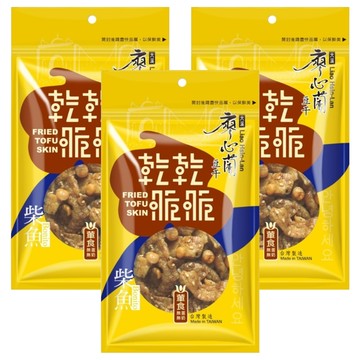 大溪廖心蘭豆干 乾乾脆脆柴魚 酥脆豌豆 台灣製造  80g  3包